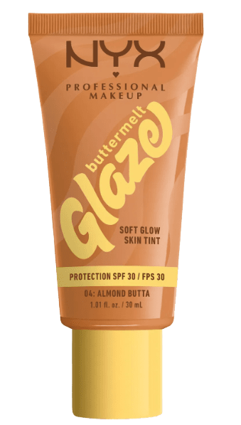 NYX PROFESSIONAL MAKEUP Buttermelt Glaze Soft Glow Skin Tint + SPF30, Almond Butta 30 ml