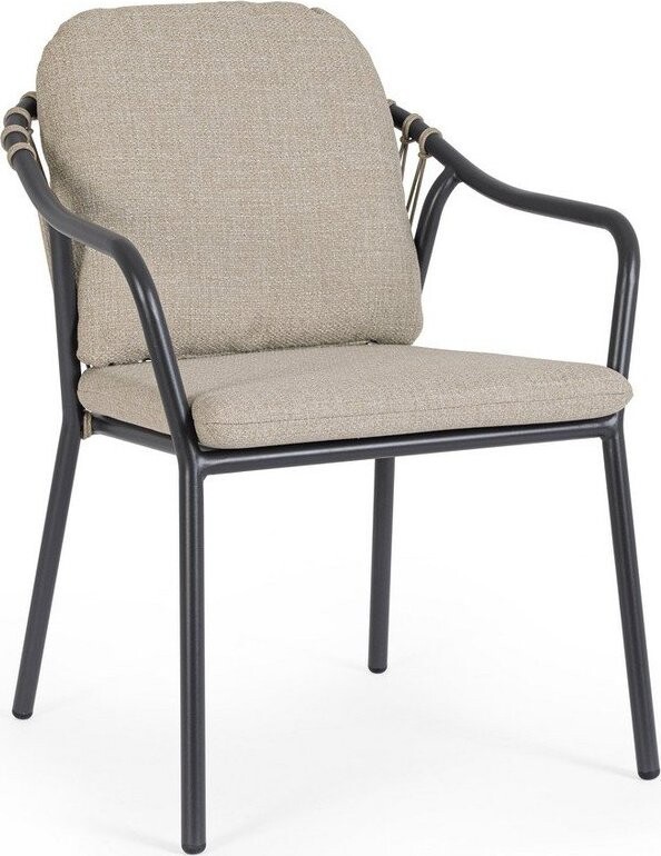 Světle hnědá kovová zahradní židle Edvige – Bizzotto