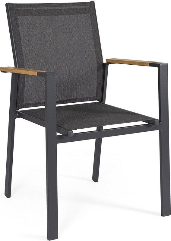 Antracitová kovová zahradní židle Heta – Bizzotto