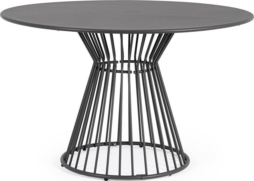 Ocelový kulatý zahradní jídelní stůl ø 120 cm Austin – Bizzotto
