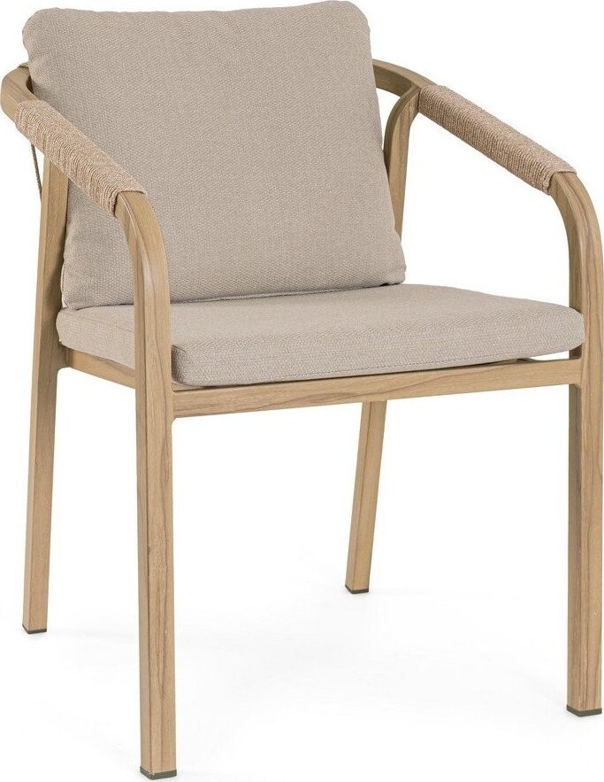 Kovová zahradní židle v přírodní barvě Kalimera – Bizzotto