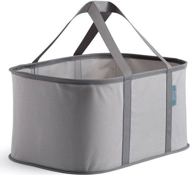 Šedý látkový koš na prádlo skládací 35 l Duo – Joseph Joseph