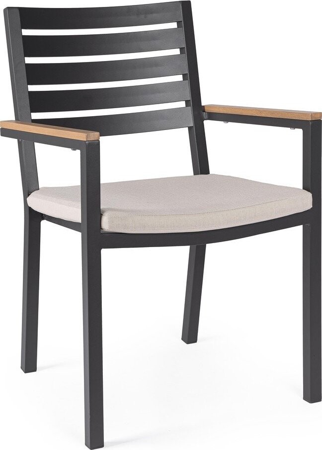 Antracitová kovová zahradní židle Henna – Bizzotto