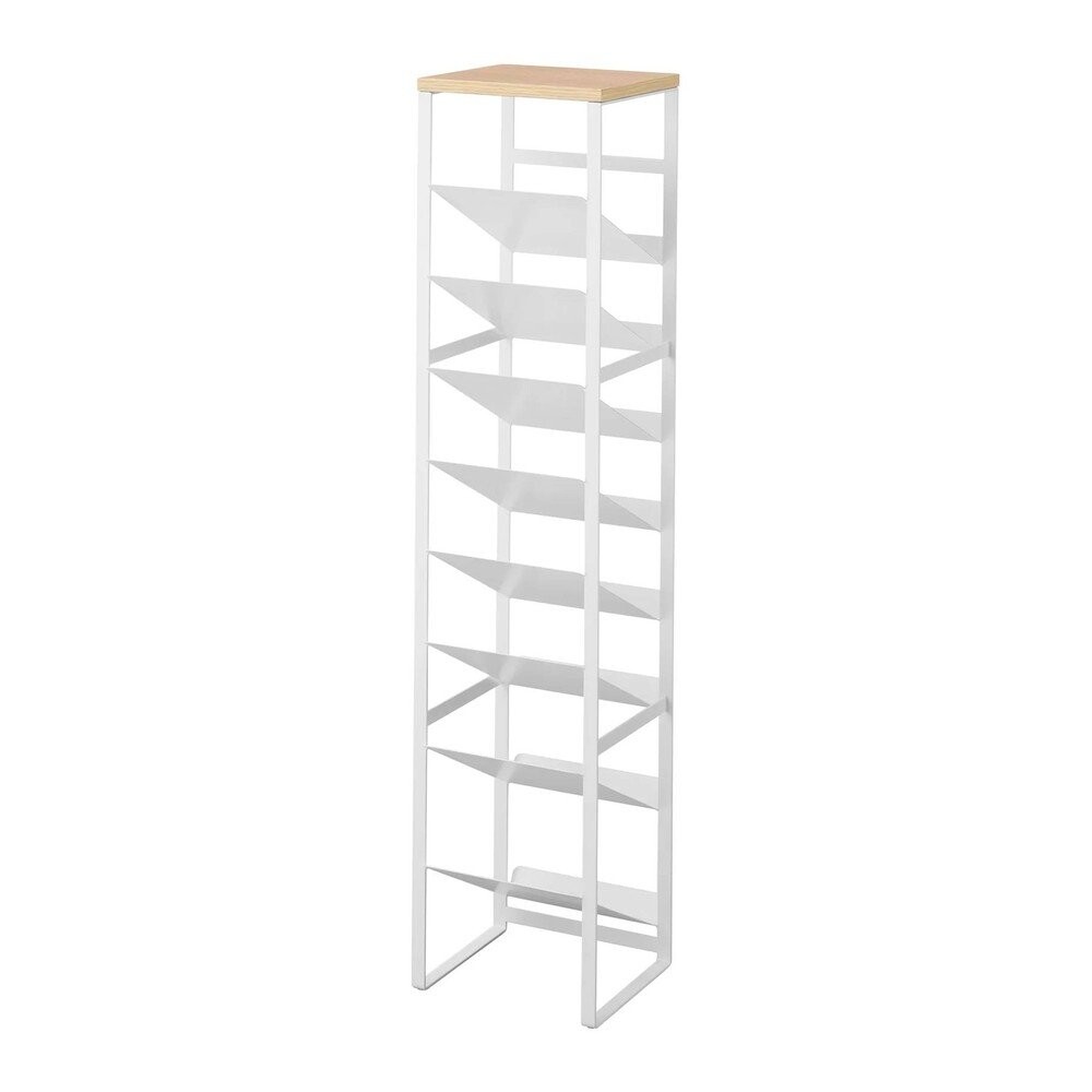 Bílý kovový regál na víno počet lahví 16 20x88,5x19 cm Tower – YAMAZAKI
