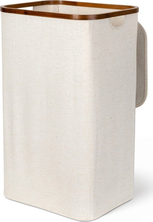 Krémový látkový koš na prádlo Bamboo/Linen – Bigso