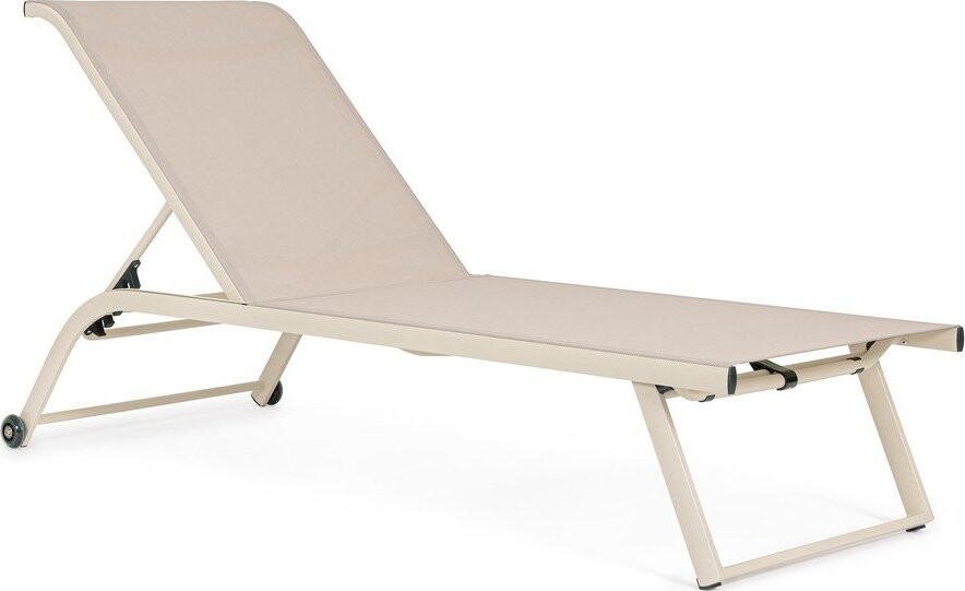 Kovové zahradní lehátko v přírodní barvě Taylor – Bizzotto