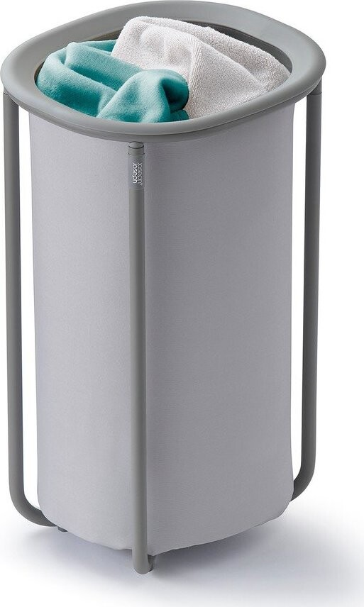 Světle šedý látkový koš na prádlo 50 l Duo – Joseph Joseph