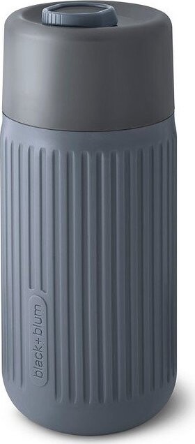 Tmavě šedý skleněný cestovní hrnek 340 ml – Black + Blum