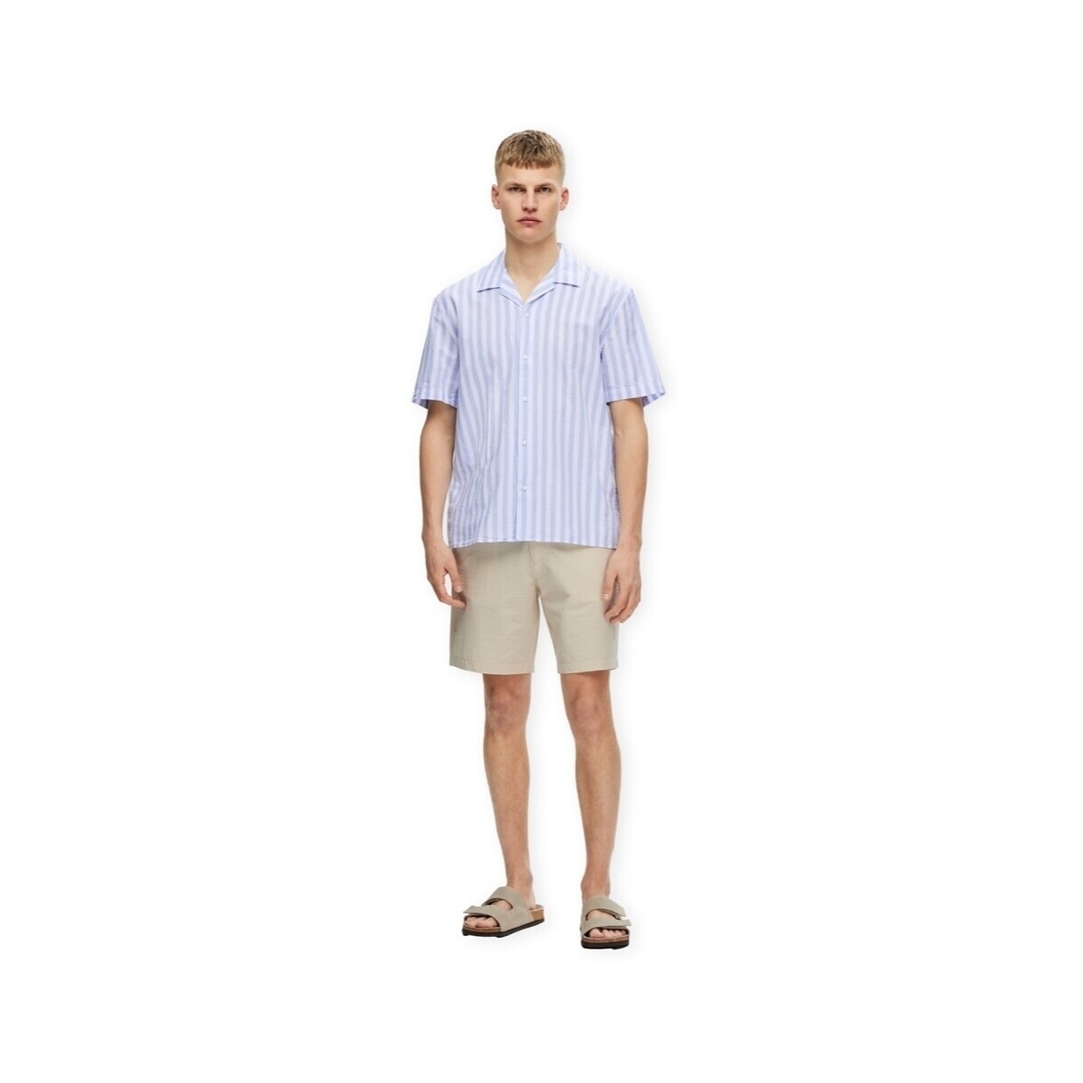 Selected  RelaxSun S/S Shirt - Cashmere Blue  Modrá