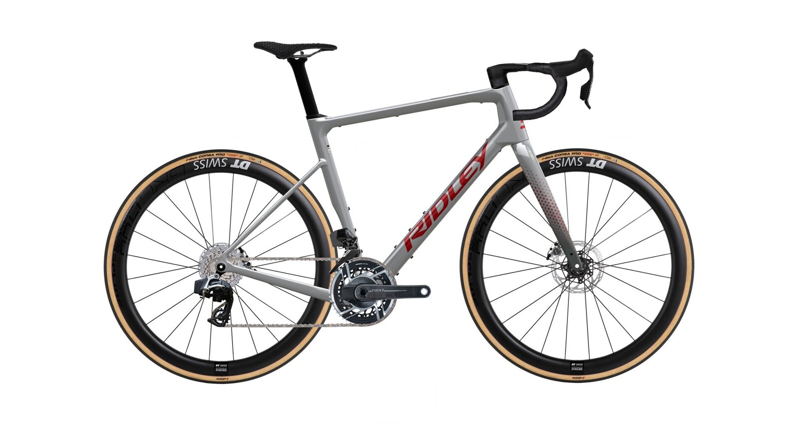 RIDLEY kolo GRIFN RS SRAM Red AXS Battleship Grey/Candy Red Metallic Velikost: XS