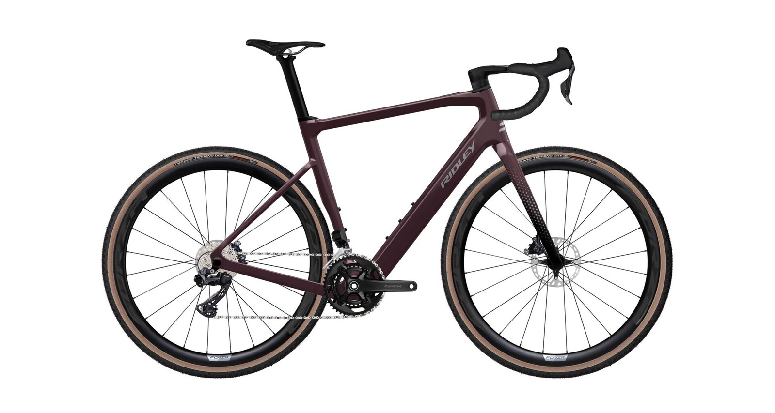 Ridley E-Grifn GRX600 - Dark Plum Metallic / Autumn Grey Metallic Velikost: XS