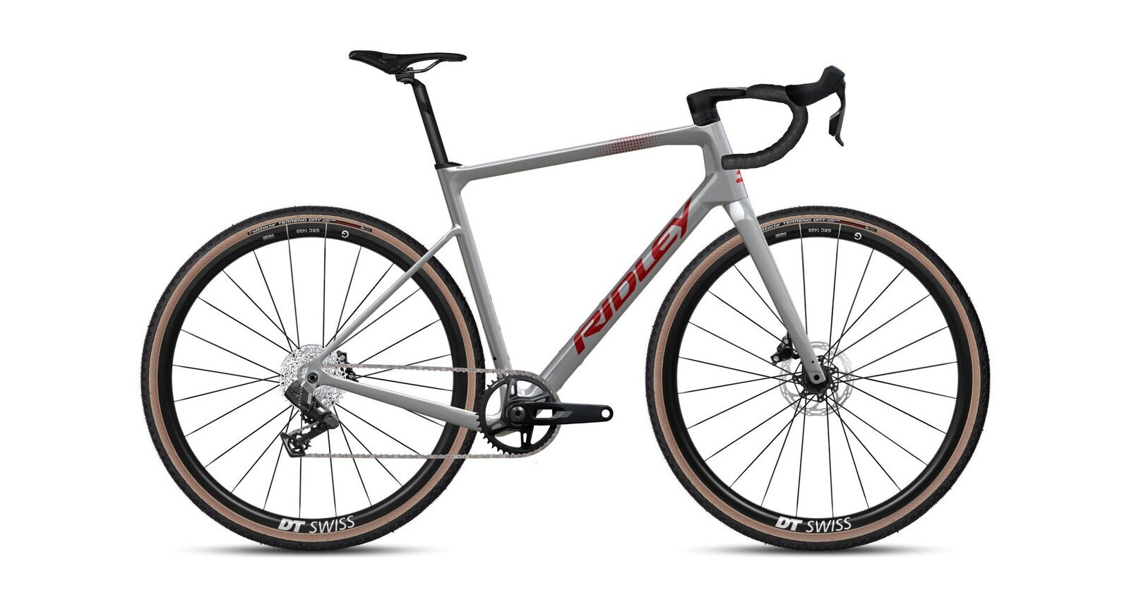 Ridley Grifn Sram Rival XPLR - Battleship Grey / Candy Red Metallic Velikost: L