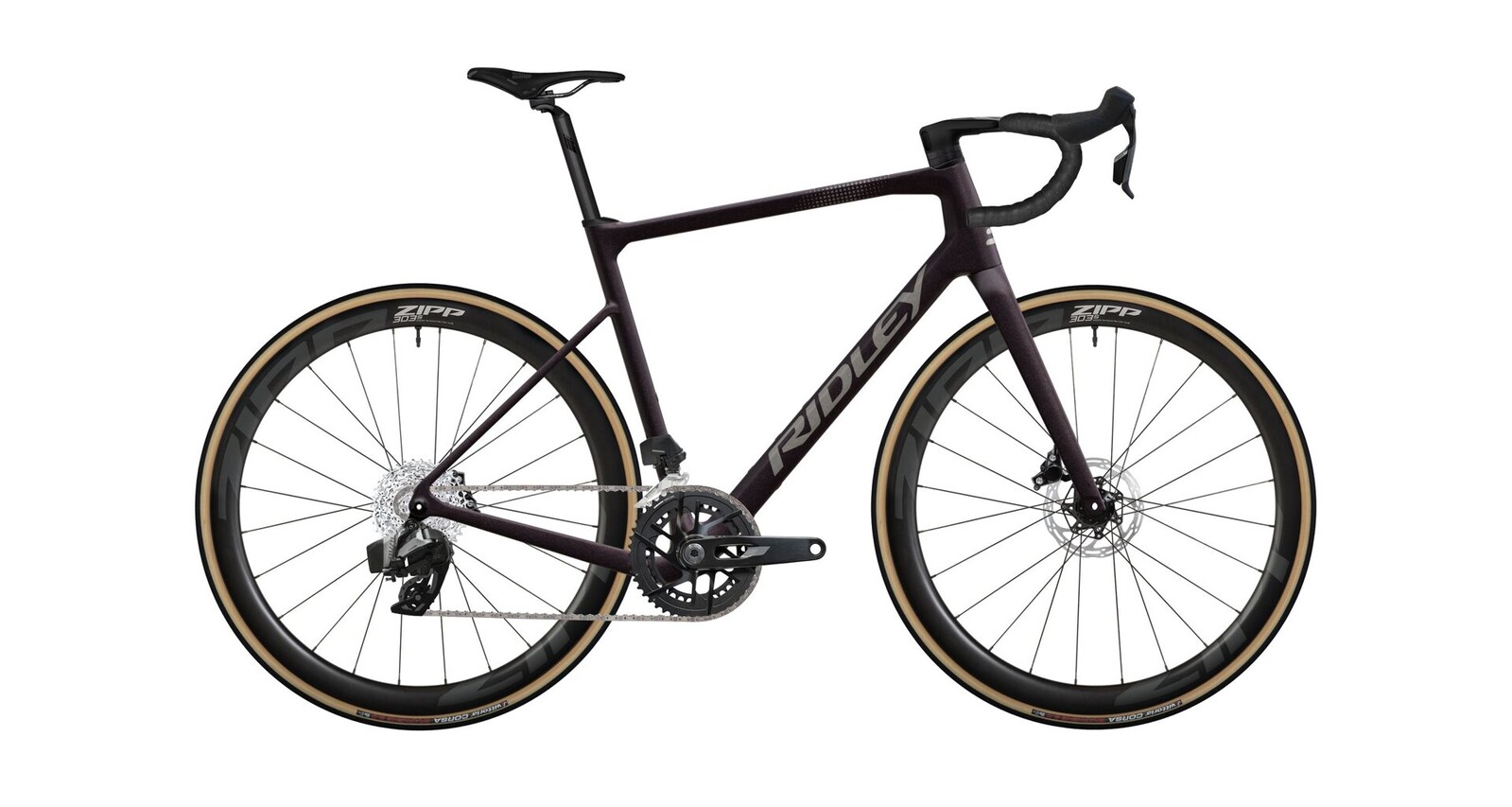 Ridley Grifn Sram Rival AXS - Dark Plum Metallic / Autumn Grey Metallic Velikost: L