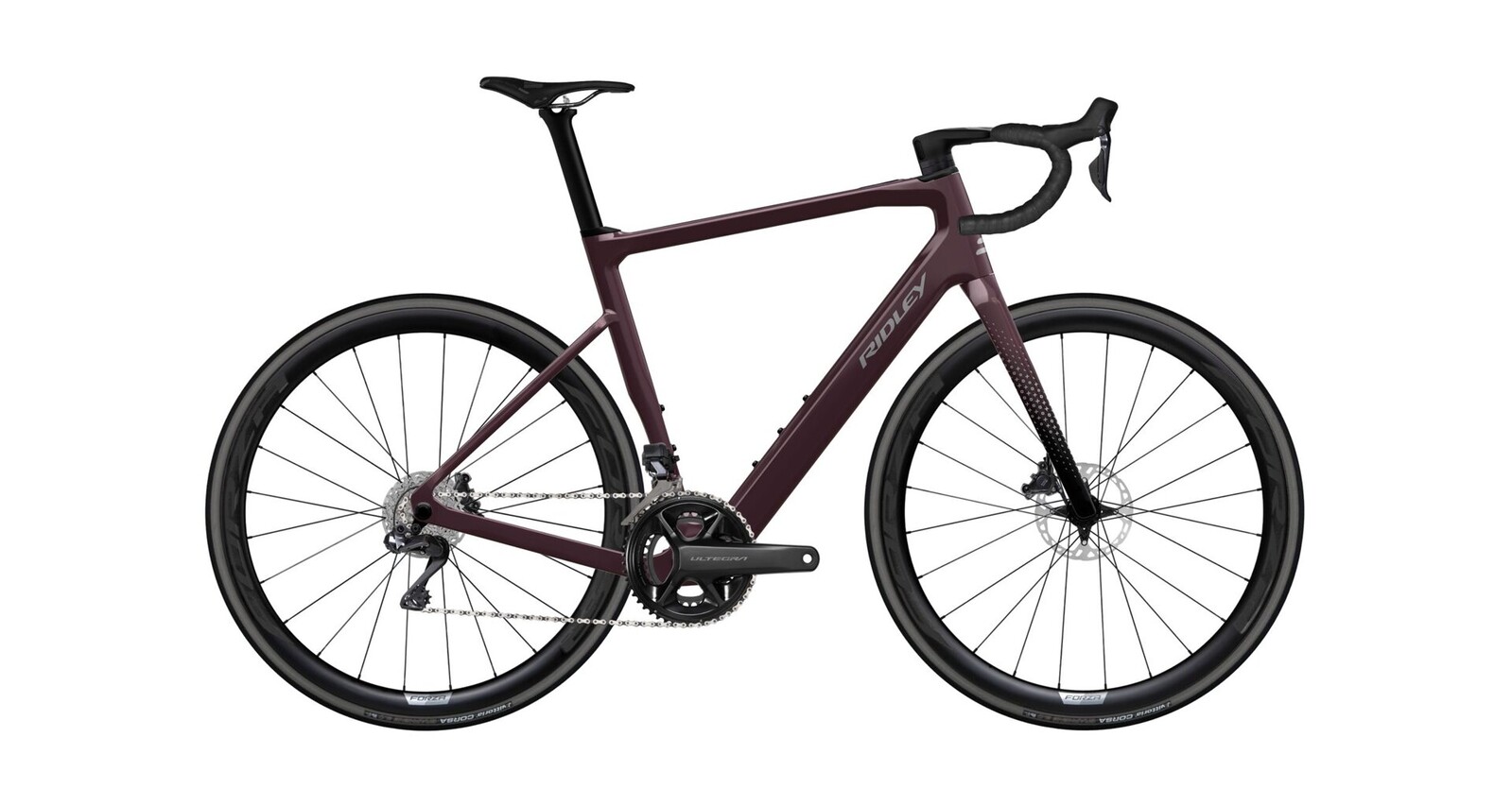 Ridley E-Grifn Shimano Ultegra Di2 - Dark Plum Metallic / Autumn Grey Metallic Velikost: XS