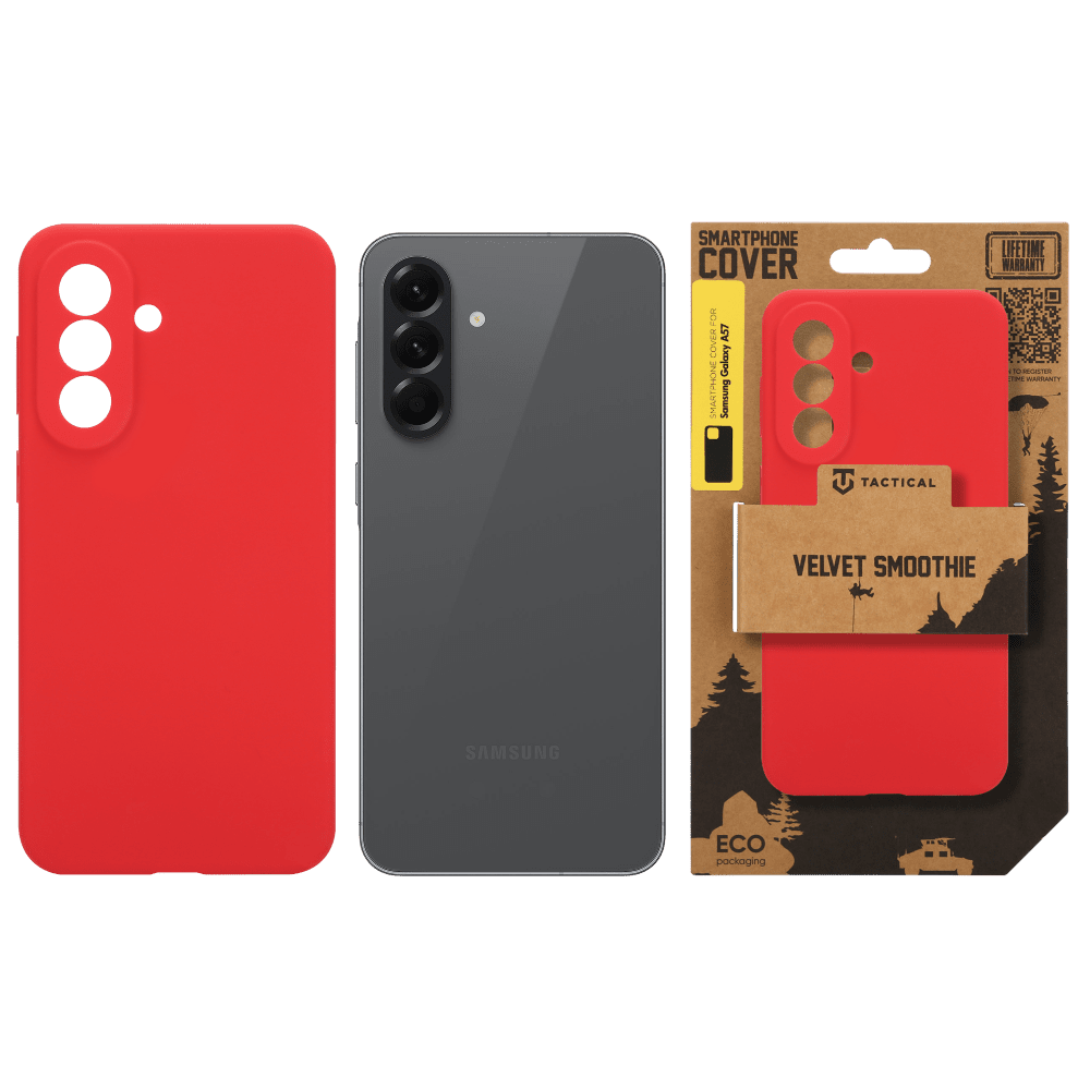 Zadní kryt Tactical Velvet Smoothie pro Samsung Galaxy A57, chilli