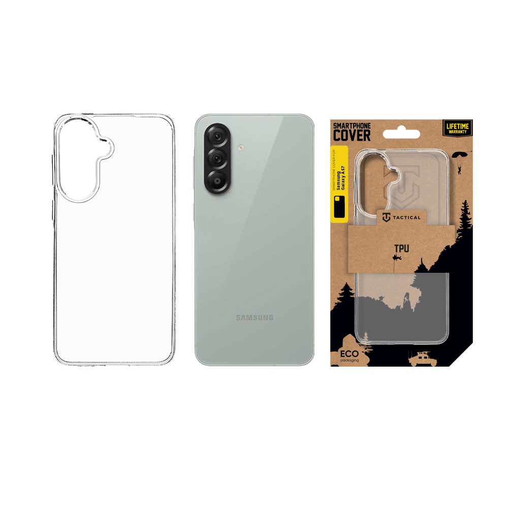 Zadní kryt Tactical TPU pro Samsung Galaxy A57, transparentní