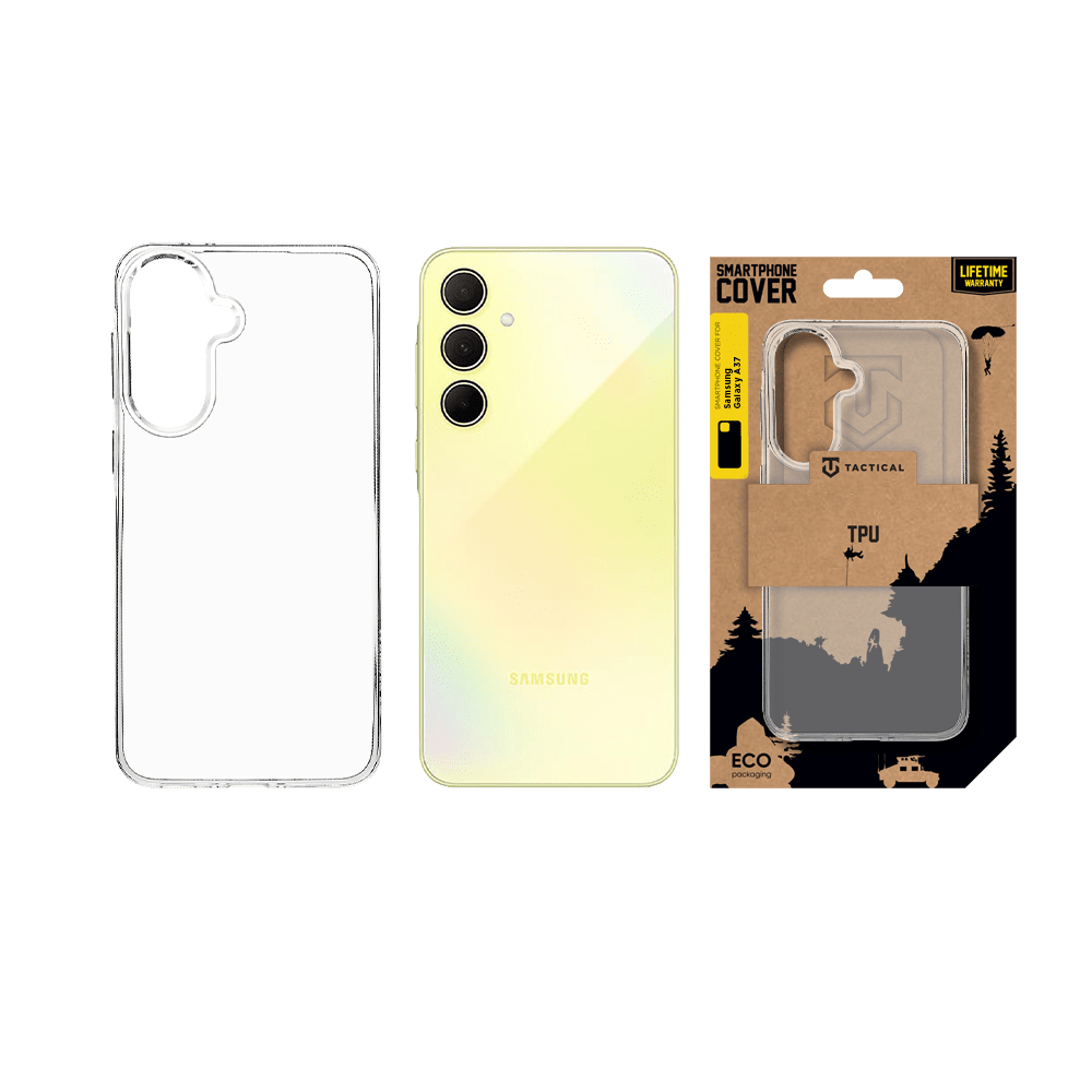 Zadní kryt Tactical TPU pro Samsung Galaxy A37, transparentní