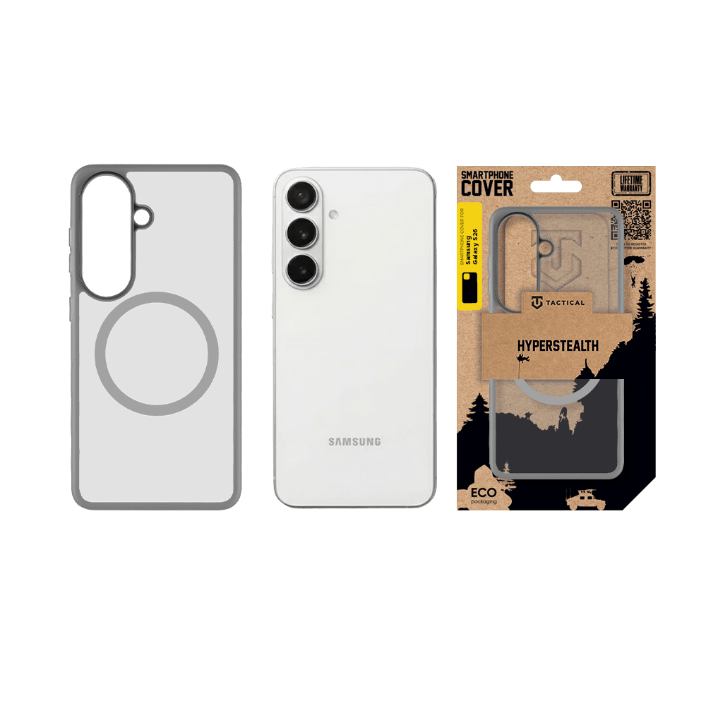 Zadní kryt Tactical MagForce Hyperstealth pro Samsung Galaxy S26, light grey