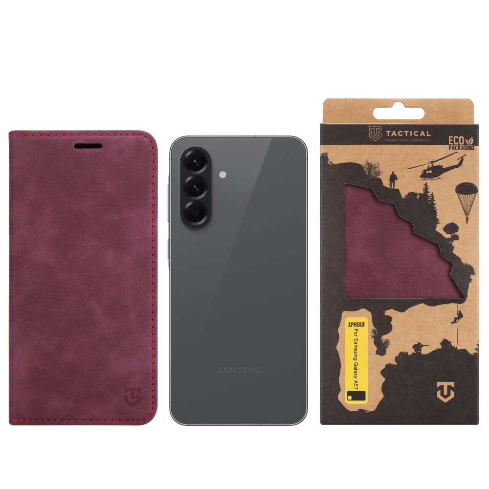 Flipové pouzdro Tactical Xproof pro Samsung Galaxy A57, red beret