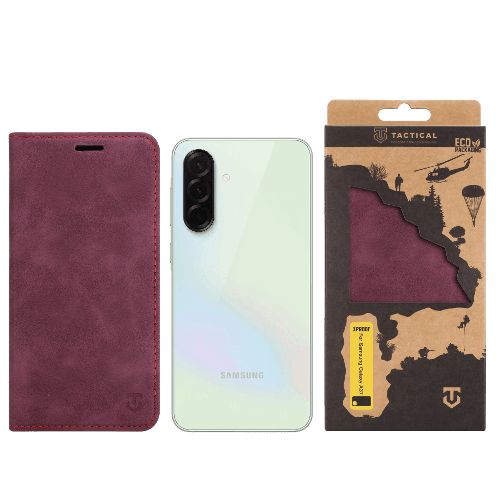 Flipové pouzdro Tactical Xproof pro Samsung Galaxy A37, red beret