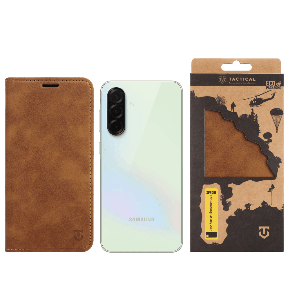 Flipové pouzdro Tactical Xproof pro Samsung Galaxy A37, mud brown
