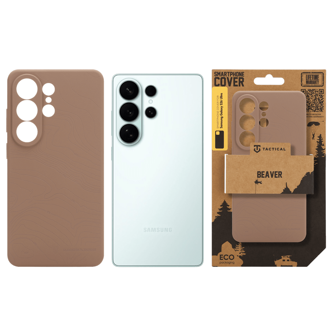 Zadní kryt Tactical MagForce Beaver pro Samsung Galaxy S26 Ultra, mocha mousse