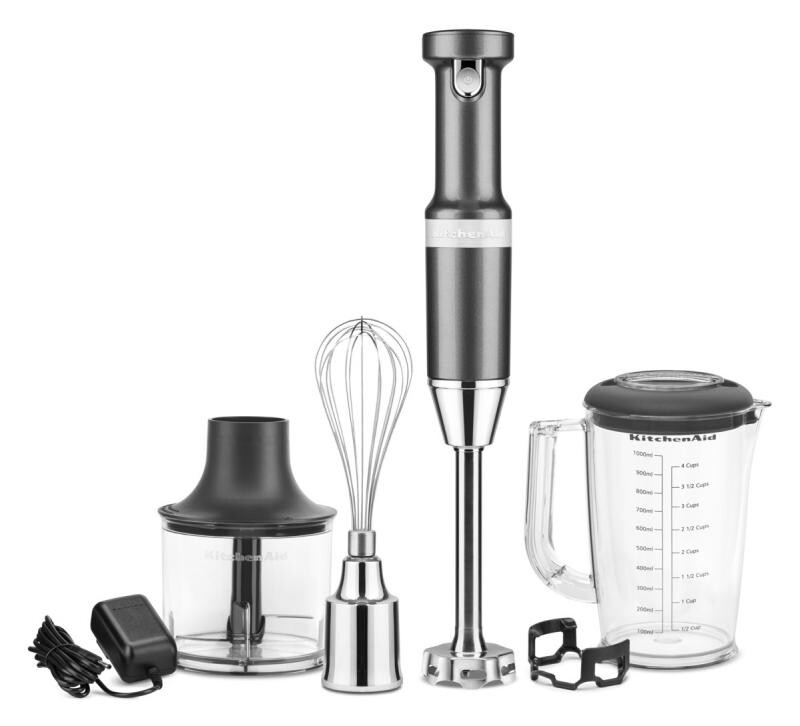 KitchenAid KitchenAid 5KHBBV83 bezdrátový tyčový mixér stříbřitě šedá (5KHBBV83EMS)