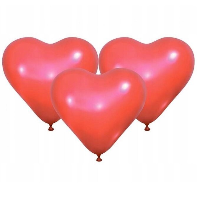 Balónky latexové Srdce červené 25 cm 3 ks
