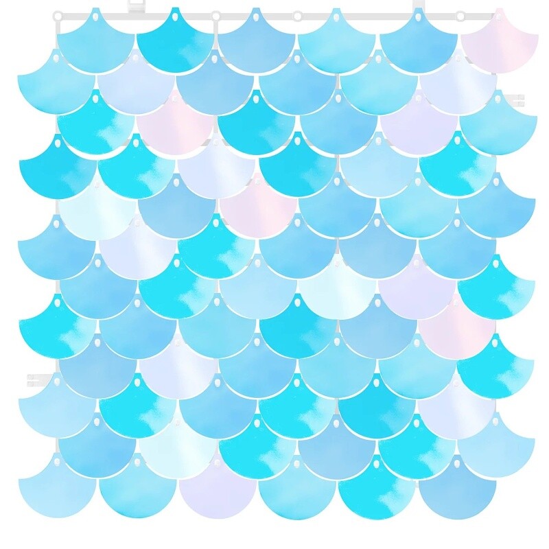 Dekorační čtvercový panel se šupinami iridescent 30x30 cm 1 ks