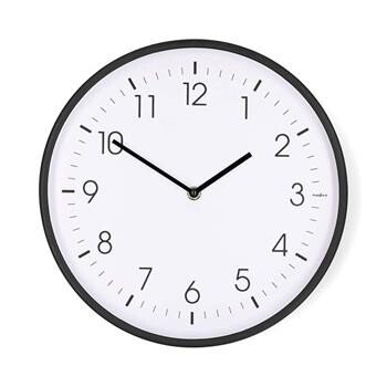 Nedis CLWA1226BK Quartz 30 cm nástěnné hodiny černé