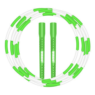 Workout Korálkové švihadlo WORKOUT - nastavitelné - zelené WOR538