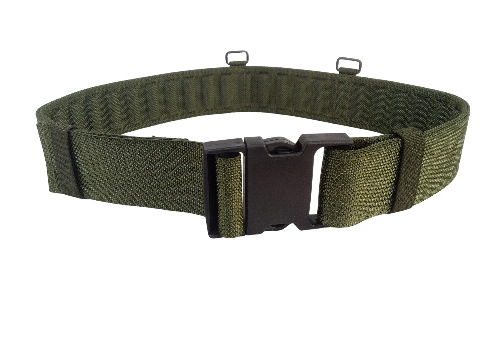 Opasek popruhový PLCE Webbing Waist Belt OD IRR Velká Británie originál zánovní Velikost: Large (120cm)