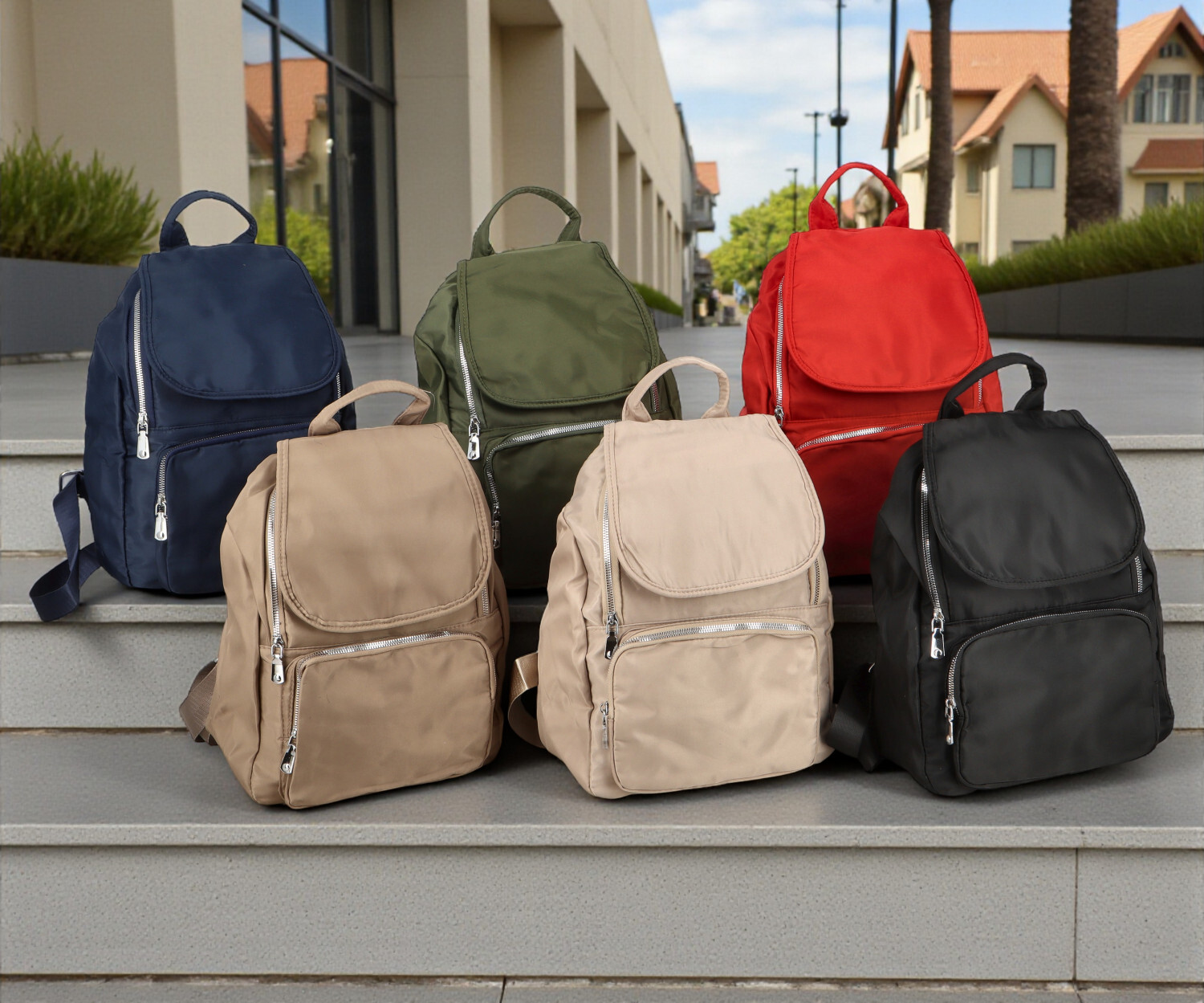 Trendy dámský textilní batoh Lauris, černý