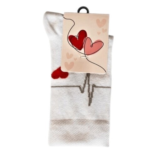 BENU Ponožky srdce dámské bílé velikost 38-41