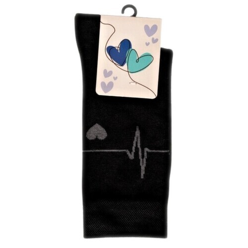 BENU Ponožky srdce pánské černé velikost 42-45