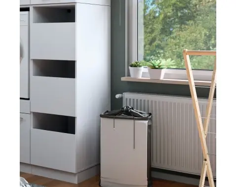 Regál s dvířky Mr. Sauber, 50 cm, bílá