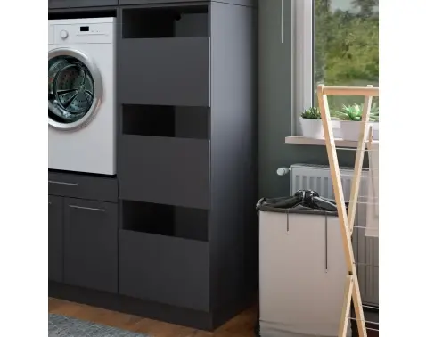 Regál s dvířky Mr. Sauber, antracitový