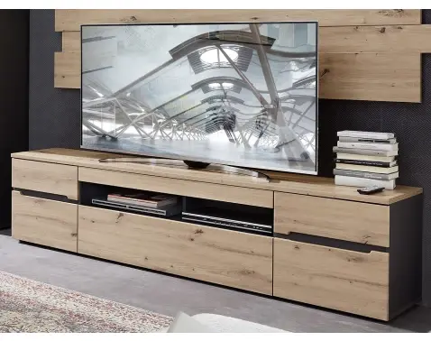 TV skříňka Memphis, dub artisan/grafit