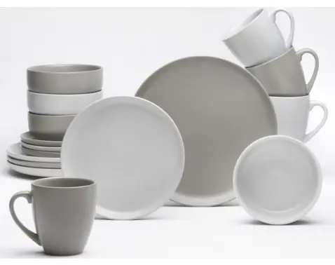 Jídelní servis (16 dílů) Stockholm, písková/taupe