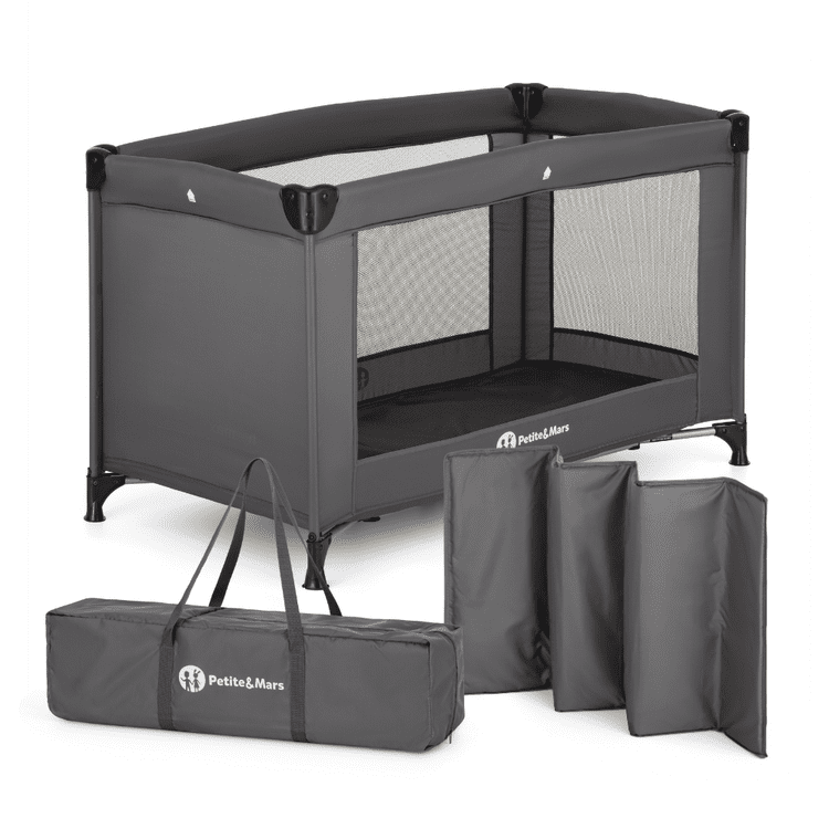 PETITE&MARS Postýlka cestovní Koot Lite, Dark Grey