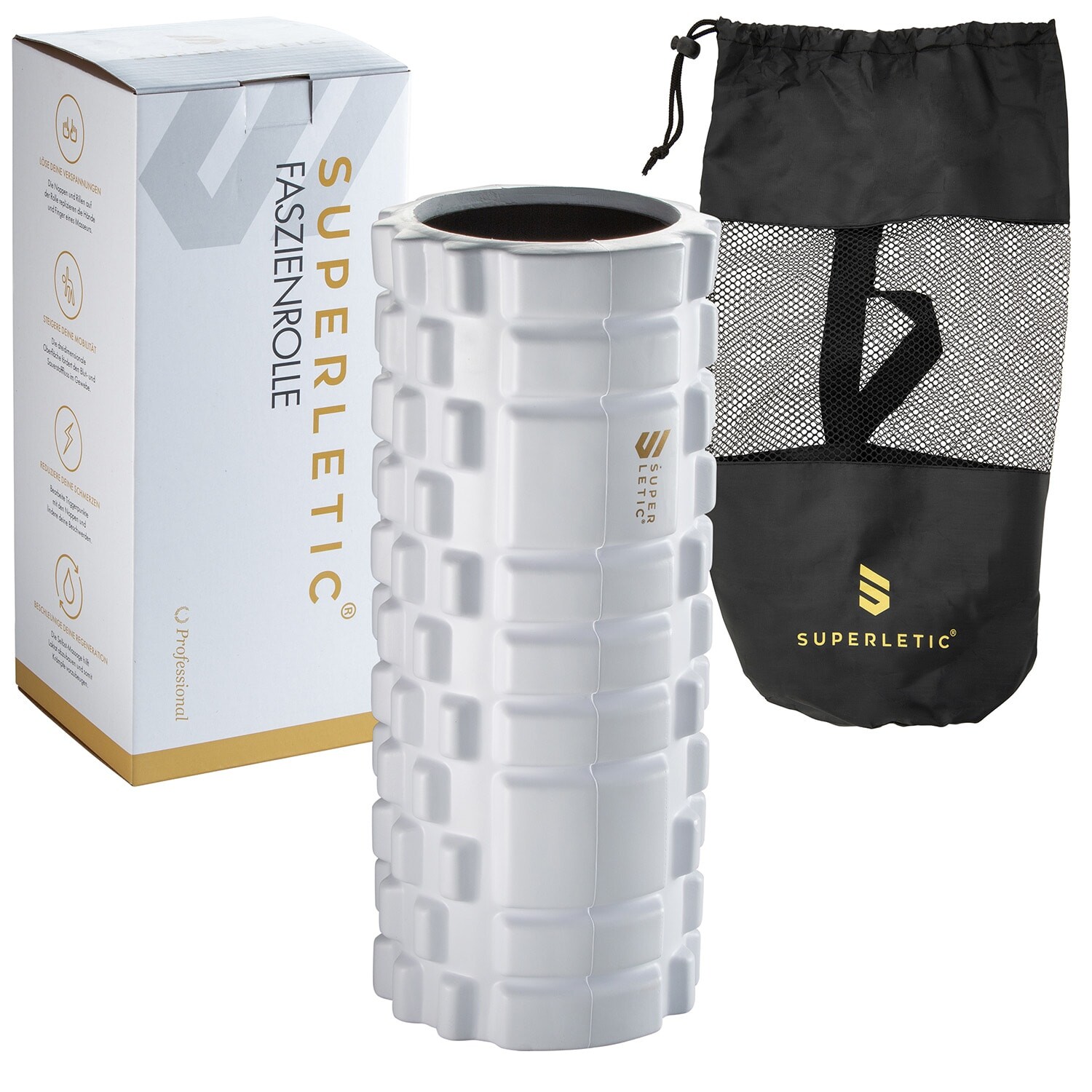 Capital Sports Botond, fasciální válec, 3 x 14 x 14 cm, 3 masážní zóny, výstupky