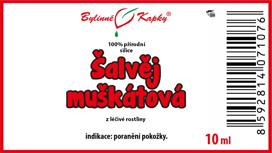 Šalvěj muškátová - 100% přírodní silice - esenciální (éterický) olej 10 ml