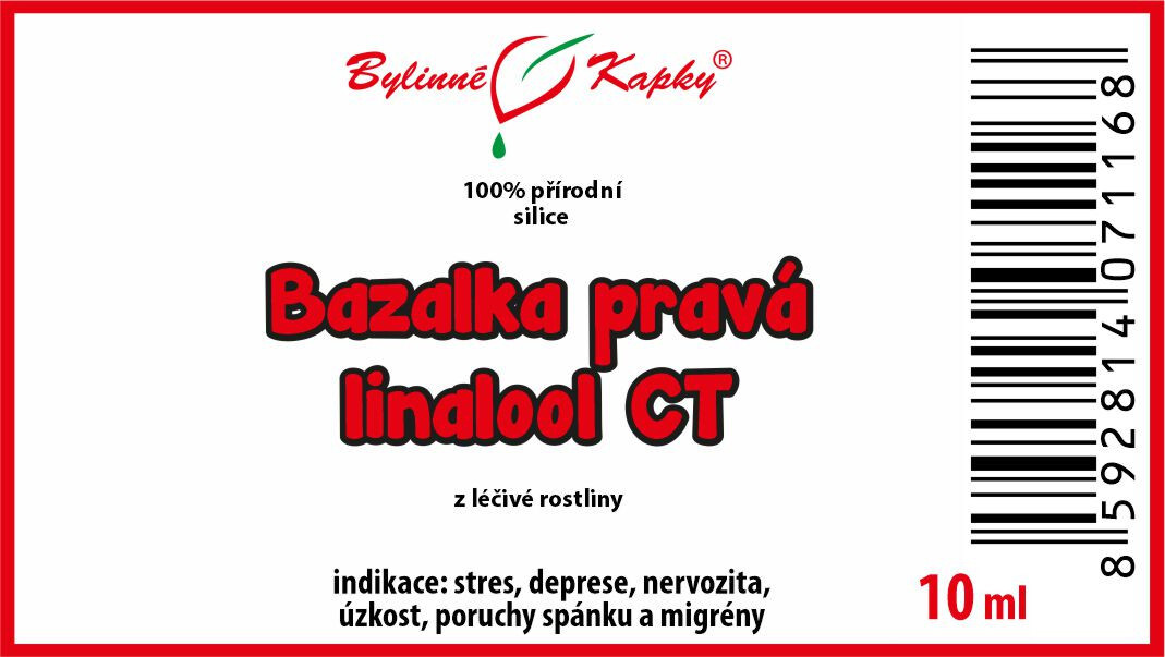 Bazalka pravá linalool CT - 100 % přírodní silice - esenciální (éterický) olej 10 ml