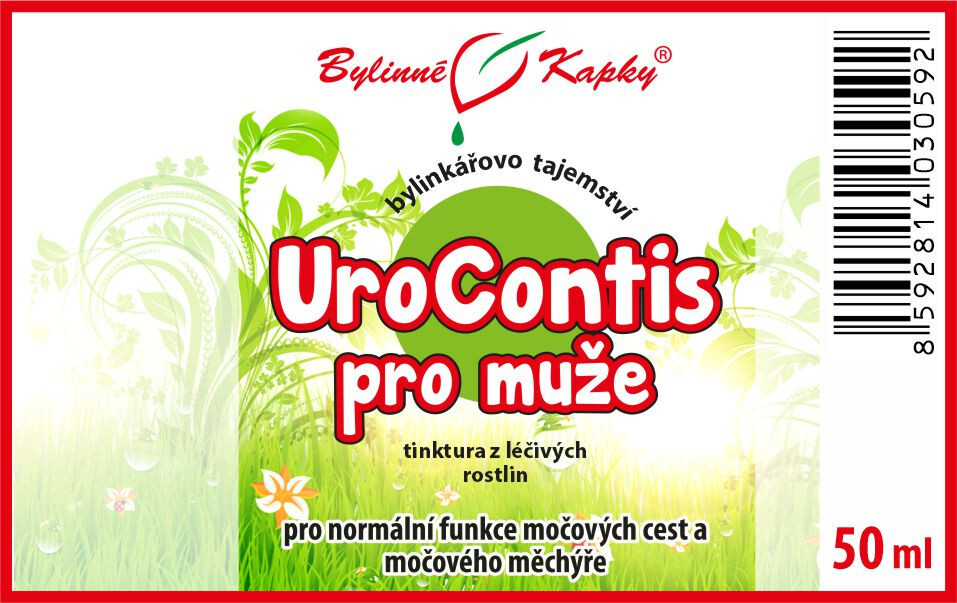 UroContis pro muže - Bylinné kapky (tinktura) Bylinkářovo tajemství 50 ml