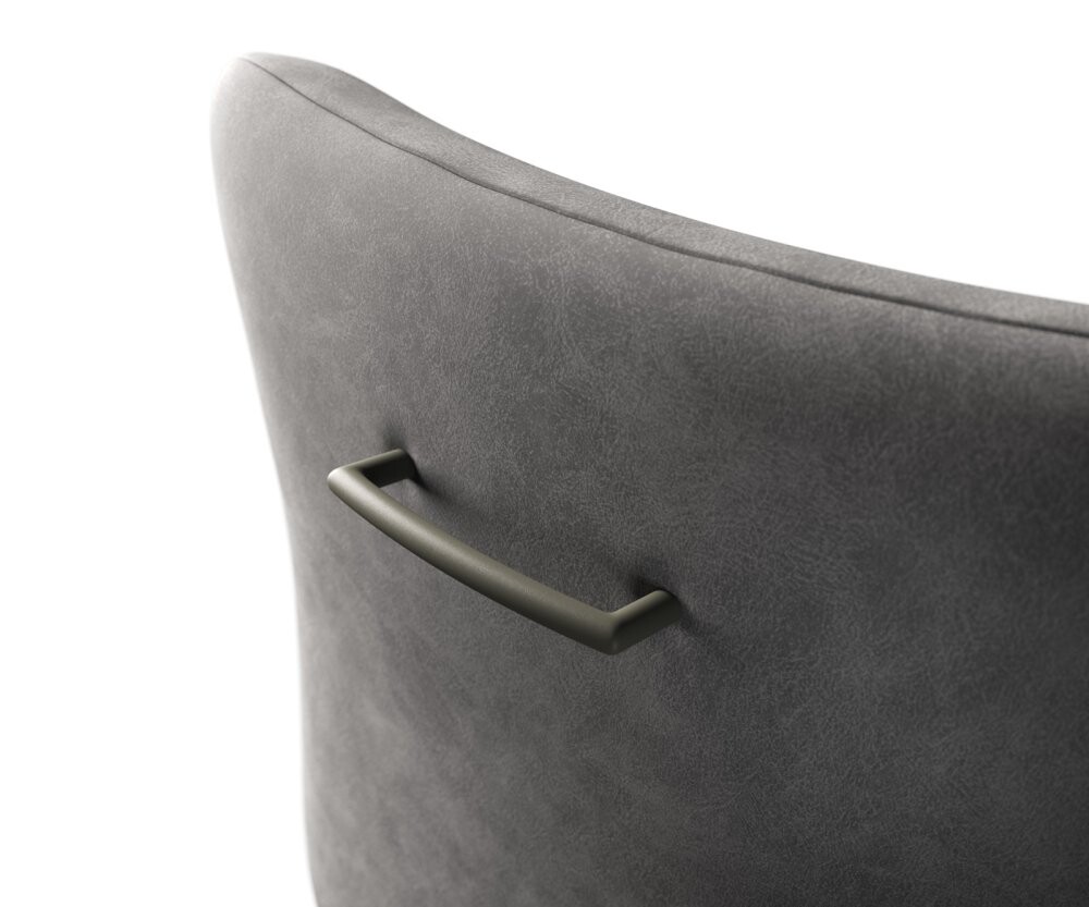 Úchyt jídelní židle Flex kulatý kov titanová barva