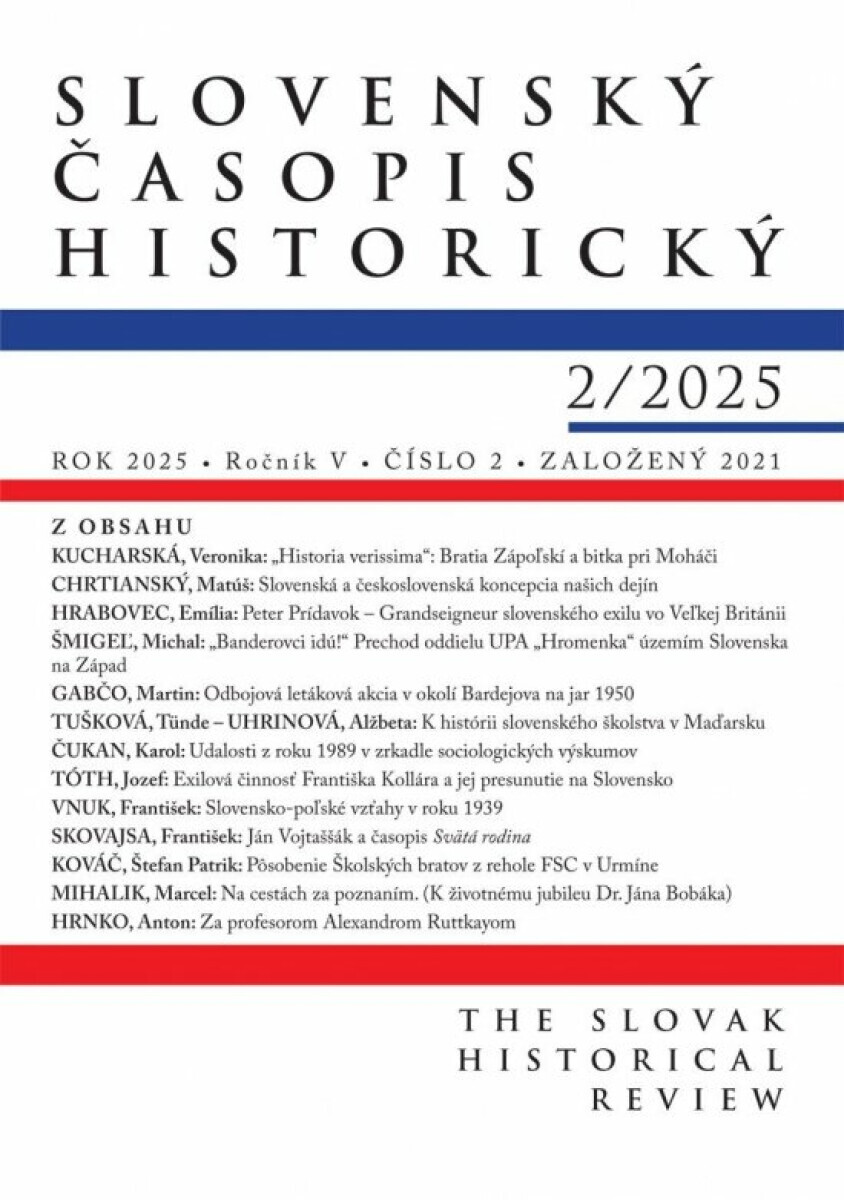 Slovenský časopis historický 2 / 2025