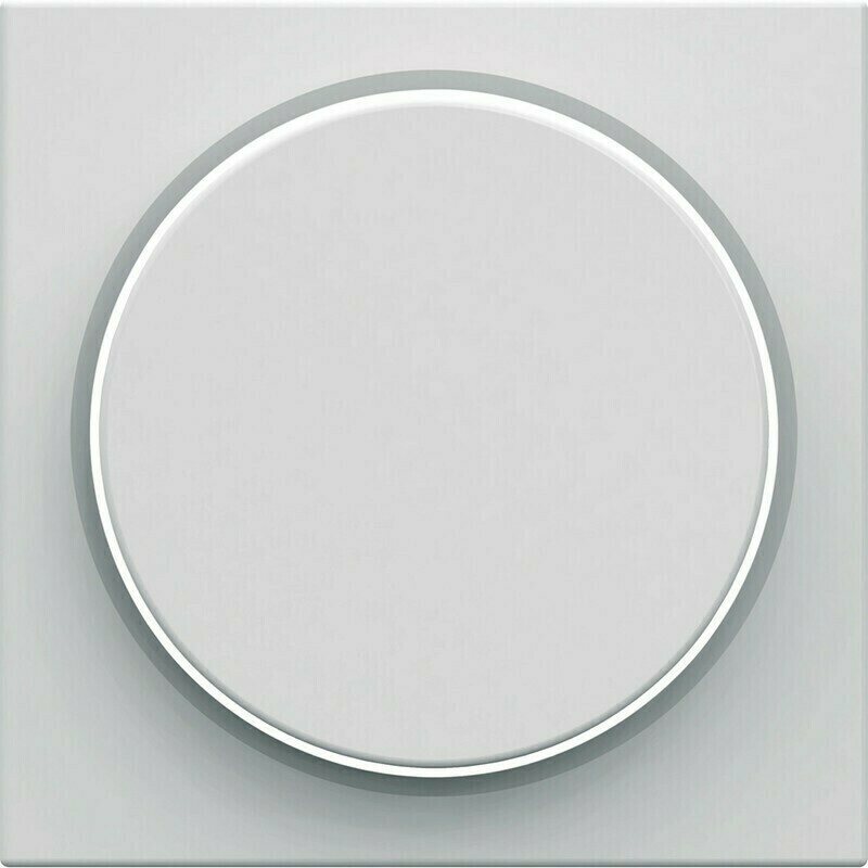 Kryt otočný stmívač Hager lumina 45×45 mm bílá lesk