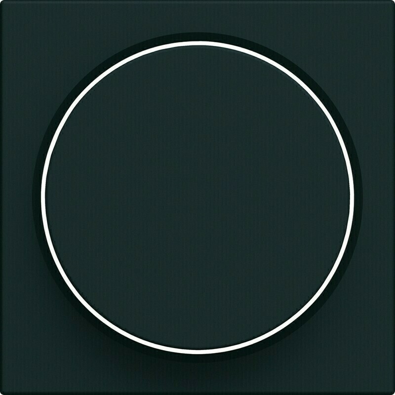 Kryt otočný stmívač Hager lumina 45×45 mm černá mat