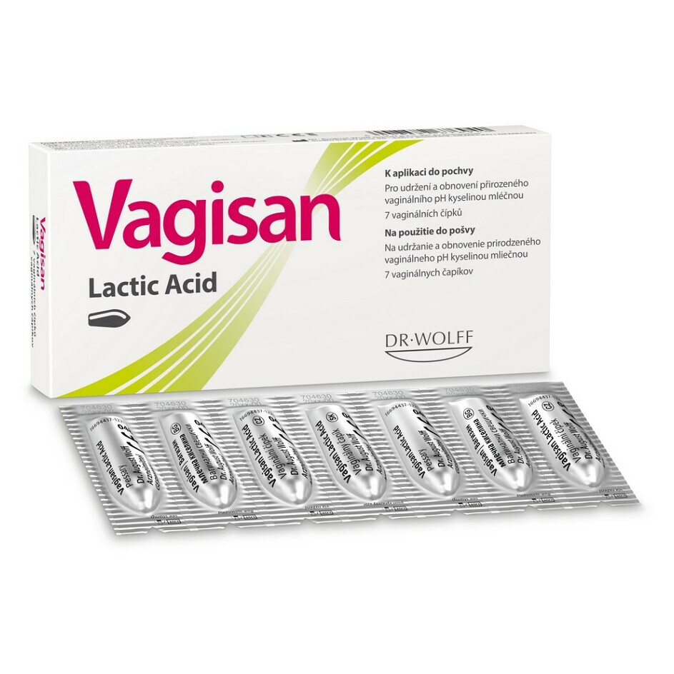 VAGISAN Lactic acid 7 čípků, poškozený obal
