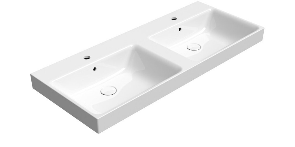 GSI NUBES keramické dvojumyvadlo 120x50cm, bílá ExtraGlaze 9625111
